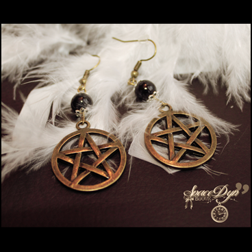 Boucles d'oreilles Pentacle