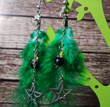 Boucles d'oreilles Plumes et Etoiles